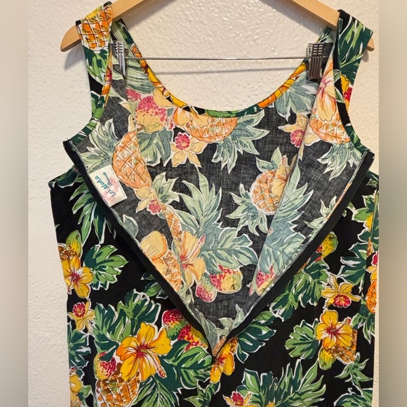 Lei Aloha Casuals Tropical Pineapple Sleeveless Sheath Dress XL - Picture 8 of 8